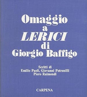 Imagen del vendedor de Omaggio a Lerici.: Illustrazioni di Giorgio Baffigo. a la venta por Studio Bibliografico Adige