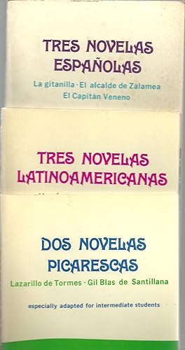 Seller image for Tres Novelas Espanolas, Tres Novelas Latinoamericanas, Dos Novelas Picarescas - Three Assorted Volume set for sale by Sabra Books