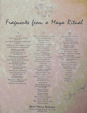 Fragments from a Maya Ritual (Signed Broadside Poem)