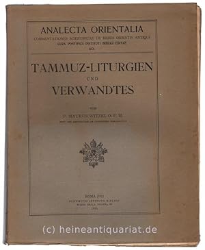 Bild des Verkufers fr Tammuz - Liturgien und Verwandtes. zum Verkauf von Heinrich Heine Antiquariat oHG