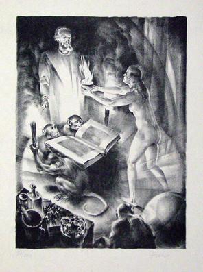 Bild des Verkufers fr Goethes Faust - 6 Orig.- Lithographie. zum Verkauf von antiquariat peter petrej - Bibliopolium AG