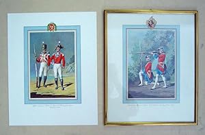 Schweizer Soldaten aus der Zeit von 1702 bis 1822. 10 farbige Offsetdrucke (compl.) nach Aquarell...