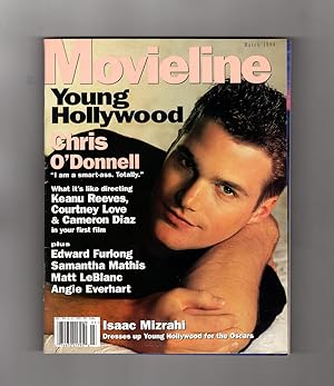 Image du vendeur pour Movieline Magazine - March, 1996. "Young Hollywood" Issue. Chris O'Donnell Cover. Keanu Reeves, Courtney Love, Cameron Diaz, Edward Furlong, Samantha Mathis, Matt LeBlanc, Angie Everhart, Isaac Mizrahi mis en vente par Singularity Rare & Fine