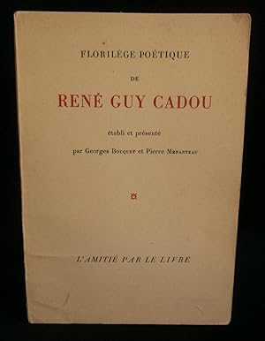 Bild des Verkufers fr FLORILEGE POETIQUE DE RENE GUY CADOU . zum Verkauf von Librairie Franck LAUNAI