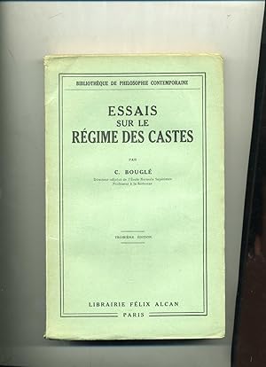 Bild des Verkufers fr ESSAIS SUR LE REGIME DES CASTES . Troisime dition zum Verkauf von Librairie CLERC