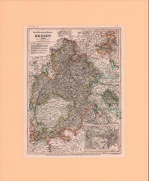 Kurfürstenthum Hessen 1849. Entworfen u. gezeichnet v. Art. Br. Ltn. Renner, gestochen von C. Ebr...