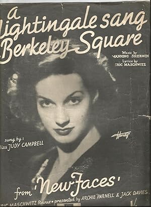 A Nightingale Sang in Berkeley Square. From "new Faces" Revue. Original Star, Judy Campbell on Cover