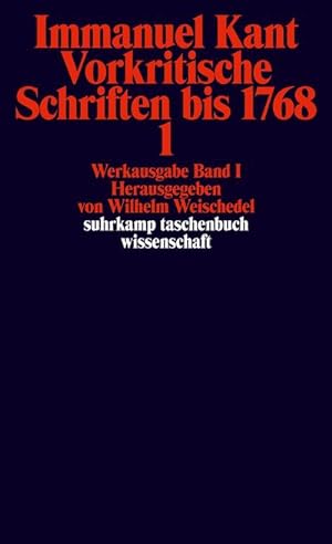 Seller image for Vorkritische Schriften bis 1768. Tl.1 for sale by Rheinberg-Buch Andreas Meier eK