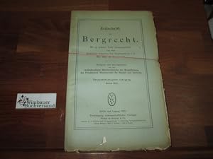 Bild des Verkufers fr Zeitschrift fr Bergrecht : 63. Jahrgang, Heft 1-4 zum Verkauf von Antiquariat im Kaiserviertel | Wimbauer Buchversand