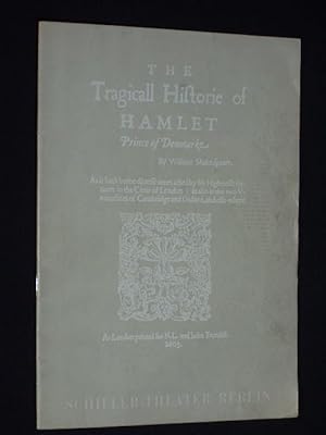 Imagen del vendedor de Programmheft 62 Schiller-Theater Berlin 1956/57. HAMLET von Shakespeare. Insz.: Fritz Kortner, Bhnenbilder/ Kostme: H. G. Spornitz, Musik: Kurt Heuser. Mit Erich Schellow (Hamlet), Johanna von Koczian (Ophelia), Martin Held, Erwin Kalser, Lothar Blumhagen, Klaus Kammer, Maria Schanda, Wilhelm Bochert, Hugo Gau-Hamm, Klaus Miedel a la venta por Fast alles Theater! Antiquariat fr die darstellenden Knste