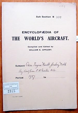 Encyclopaedia of the World's Aircraft. Aero Engind Fault Finding Table. Sub Section B337