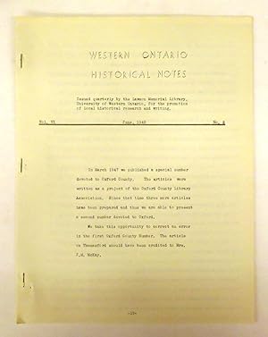 Bild des Verkufers fr Western Ontario Historical Notes June 1948 zum Verkauf von Attic Books (ABAC, ILAB)