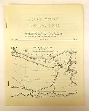 Bild des Verkufers fr Western Ontario Historical Notes March 1950 zum Verkauf von Attic Books (ABAC, ILAB)