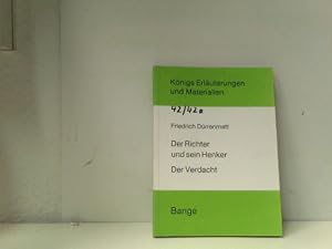 Imagen del vendedor de Knigs Erluterungen und Materialien, Bd.42, Der Richter und sein Henker a la venta por ABC Versand e.K.
