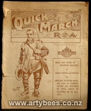 Imagen del vendedor de Quick March - Vol 1 No 1, Thursday 25th April 1918 a la venta por Arty Bees Books