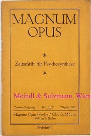 Bild des Verk�ufers f�r Monats-Zeitschrift f�r Psychosynthese. Organ zur Wahrung der Rechte der Seele. Schriftleiter: Eugen Link. 2. Jahrgang, Heft 5, Mai. zum Verkauf von Antiquariat MEINDL & SULZMANN OG