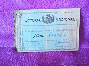 2, PARTICIPACION LOTERIA NACIONAL ORIGINAL, SORTEO DE NAVIDAD 1944, 1914 15X10