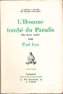 L'Homme tombé du Paradis. Petit Roman Gaulois.