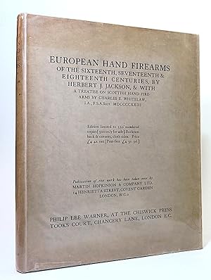 Bild des Verkufers fr European Hand Firearms of the Sixteenth, Seventeenth & Eighteenth Century. With a Treatise on Scottish Hand Firearms. [FIRST EDITION WITH MINT DUST-JACKET]. zum Verkauf von Librarium of The Hague