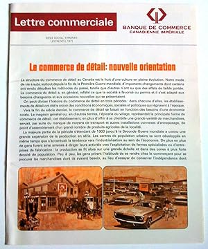 Le Commerce de détail: nouvelle orientation, Lettre commerciale, no 2 1971