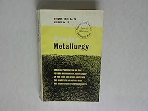 Seller image for POWDER METALLURGY Volume 13, 1970 No. 27. Preliminary Examination of Some Factors Affecting the Isostatic Pressing in Ferrous Powders. for sale by Antiquariat Bookfarm