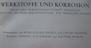 Werkstoffe Korrosion Materials Corrosion Korrosionschutz Forschung 24. Jg. 1973