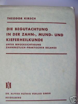 Begutachtung Zahn- Mund- Kieferheilkunde 1961