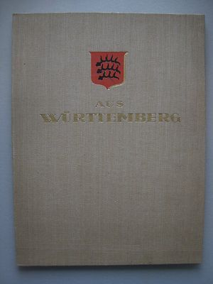 Aus Württemberg Leinenmappe mit 16 künstlerischen Tafeln / Ansichten