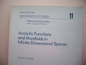 Mathematics Studies 11 Analytic Functions Manifolds .