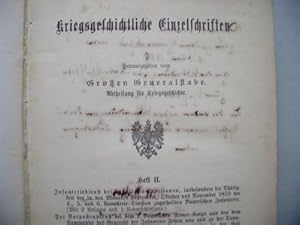 Bild des Verkufers fr Kriegsgeschichtliche Einzelschriften 1889 Heft 11+12+13 Infanteriedienst . zum Verkauf von Versandantiquariat Harald Quicker