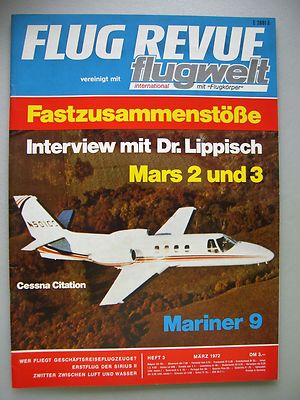 Flug Revue flugwelt international mit Flugkörper Heft 3 März 1972 Luftfahrt