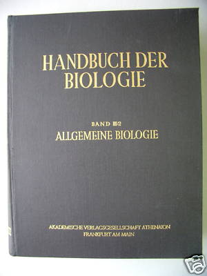 Handbuch Biologie 1966 Bd.III/2 Allgemeine Biologie