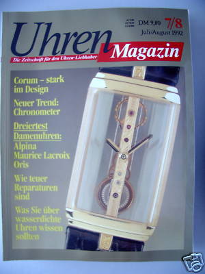 Uhren Zeitschrift Uhren-Liebhaber 7/8 1992 Chronometer