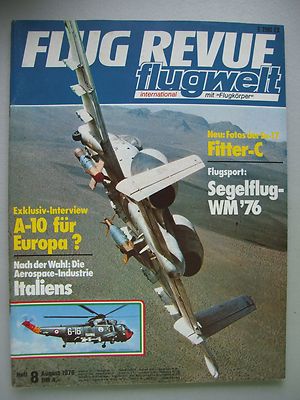 Flug Revue flugwelt international mit Flugkörper Heft 8 Aug. 1976 Luftfahrt
