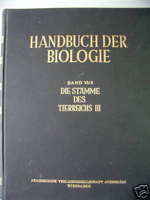 Handbuch Biologie 1977 Bd.VI/3 Stämme d. Tierreichs III