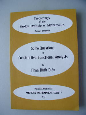 Some Questions in Constructive Functional Analysis 1974