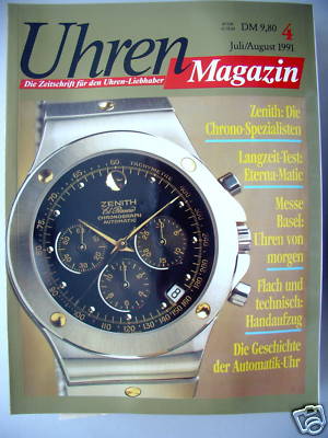 Uhren Zeitschrift Uhren-Liebhaber 4/1991 Chrono-Spezial