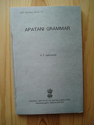 Seller image for Apatani Grammar for sale by Expatriate Bookshop of Denmark