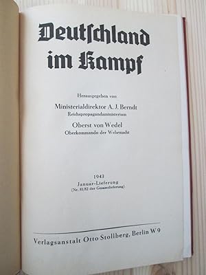 Seller image for Deutschland im Kampf : 1943 : Januar-Lieferung (Nr. 81 / 82 der Gesamtlieferung) for sale by Expatriate Bookshop of Denmark