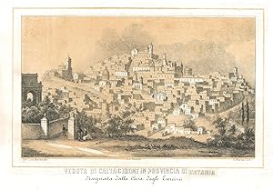 Bild des Verkufers fr Veduta di Caltagirone in provincia di Catania . zum Verkauf von Sergio Trippini