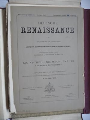 Imagen del vendedor de Deutsche Renaissance; Eine Sammlung von Gegenstnden der Architektur, Decoration und Kunstgewerbe in Original-Aufnahmen - Abtheilung Mecklenbung : Wismar, Rostock u.a. - mehrere Lieferungen a la venta por Gebrauchtbcherlogistik  H.J. Lauterbach