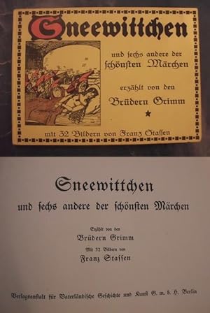 Bild des Verkufers fr Sneewittchen und sechs andere der schnsten Mrchen - Erzhlt von den Brdern Grimm zum Verkauf von Buchantiquariat Uwe Sticht, Einzelunter.