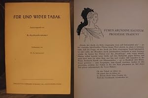 Seller image for Fr und Wider Tabak for sale by Buchantiquariat Uwe Sticht, Einzelunter.