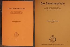 Seller image for Die Einlehrerschule - Eine Handreichung fr Lehrer an einklassigen und wenig gegliederten Schulen for sale by Buchantiquariat Uwe Sticht, Einzelunter.