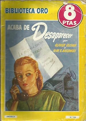 Bild des Verkufers fr ACABA DE DESAPARECER zum Verkauf von Librovicios