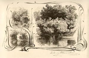 Teich in Othmarschen. Drei Abbildungen auf einem Blatt. Kreidelithographie mit Tonplatte von Agne...