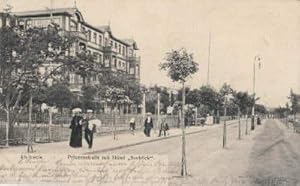 Prinzenstrasse mit Hotel Seeblick. Ansichtskarte in Lichtdruck. Abgestempelt Ahlbeck 04.08.1905.