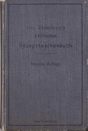 Image du vendeur pour von Ziemen`s Rezepttaschenbuch fr Klinik und Praxis. Neunte, mit Bercksichtigung des deutschen Arzneibuches 1910 neubearbeitete Auflage. mis en vente par Antiquariat Heinz Tessin