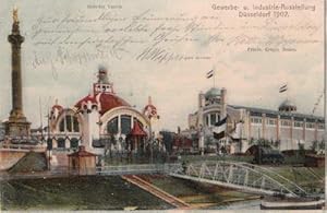 Imagen del vendedor de Gewerbe- und Industrie-Ausstellung. Hoerder Verein. Ansichtskarte in farbigem Lichtdruck. Abgestempelt Dsseldorf 07.09.1902. a la venta por Antiquariat Heinz Tessin