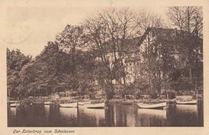 Der Eiderkrug vom Schulensee. Ansichtskarte in bräunlichem Lichtdruck. Abgestempelt Kiel 27.02.1927.